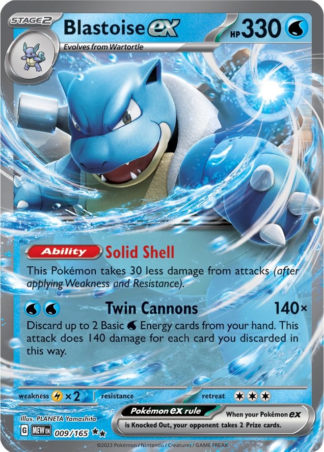 Blastoise Ex [Jumbo] #9 from Scarlet & Violet 151 Pokémon card set